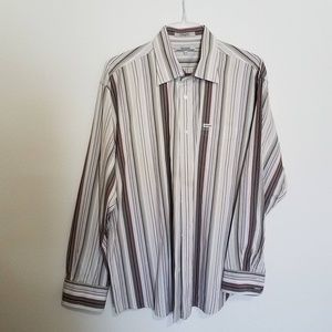 Faconnable Long Sleeve Striped Shirt